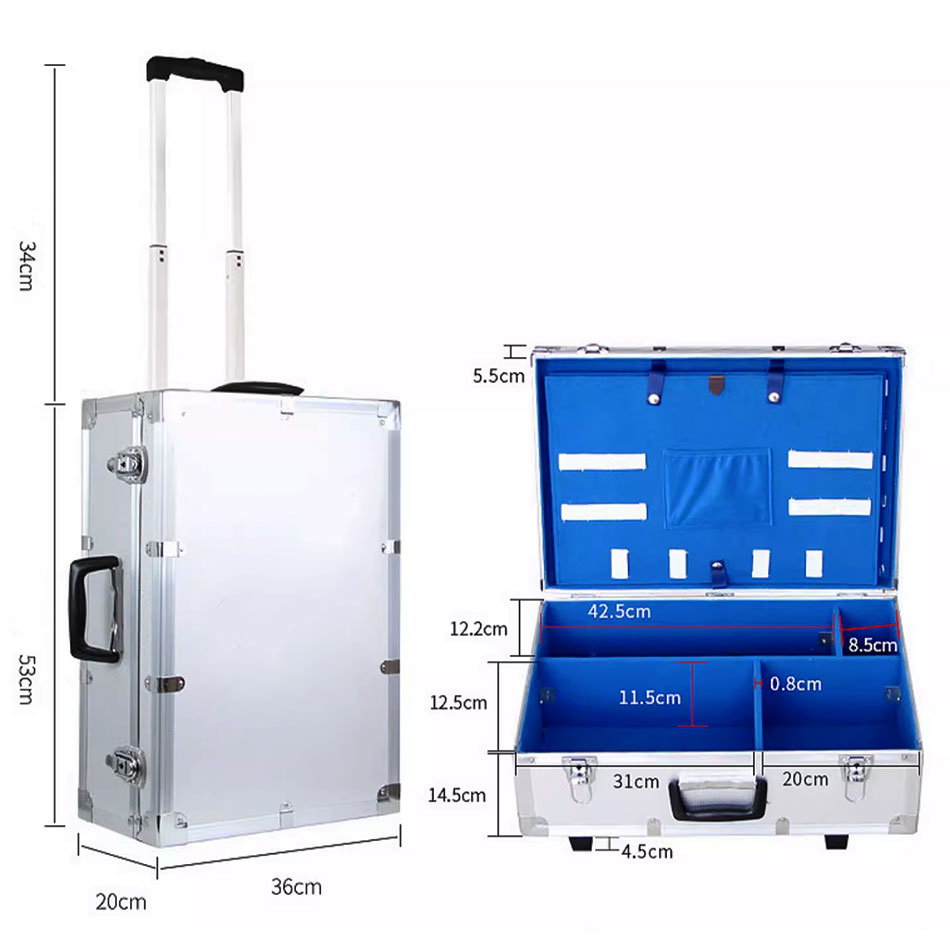 Vali nhôm y tế đựng dụng cụ thí nghiệm cấp cứu ngoại viện TM702
