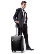 Vali kéo da thật size 20 inch màu đen xách tay máy bay TM011